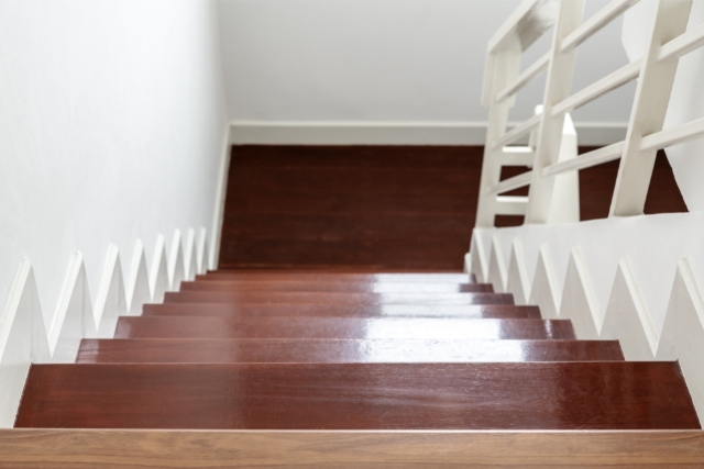 Hardwood stair steps